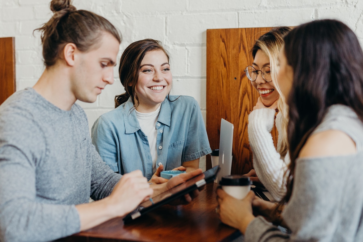 An illustrative gathering around a shared table